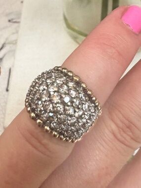 Vintage Sterling Silver Ladies Dome Cocktail Ring